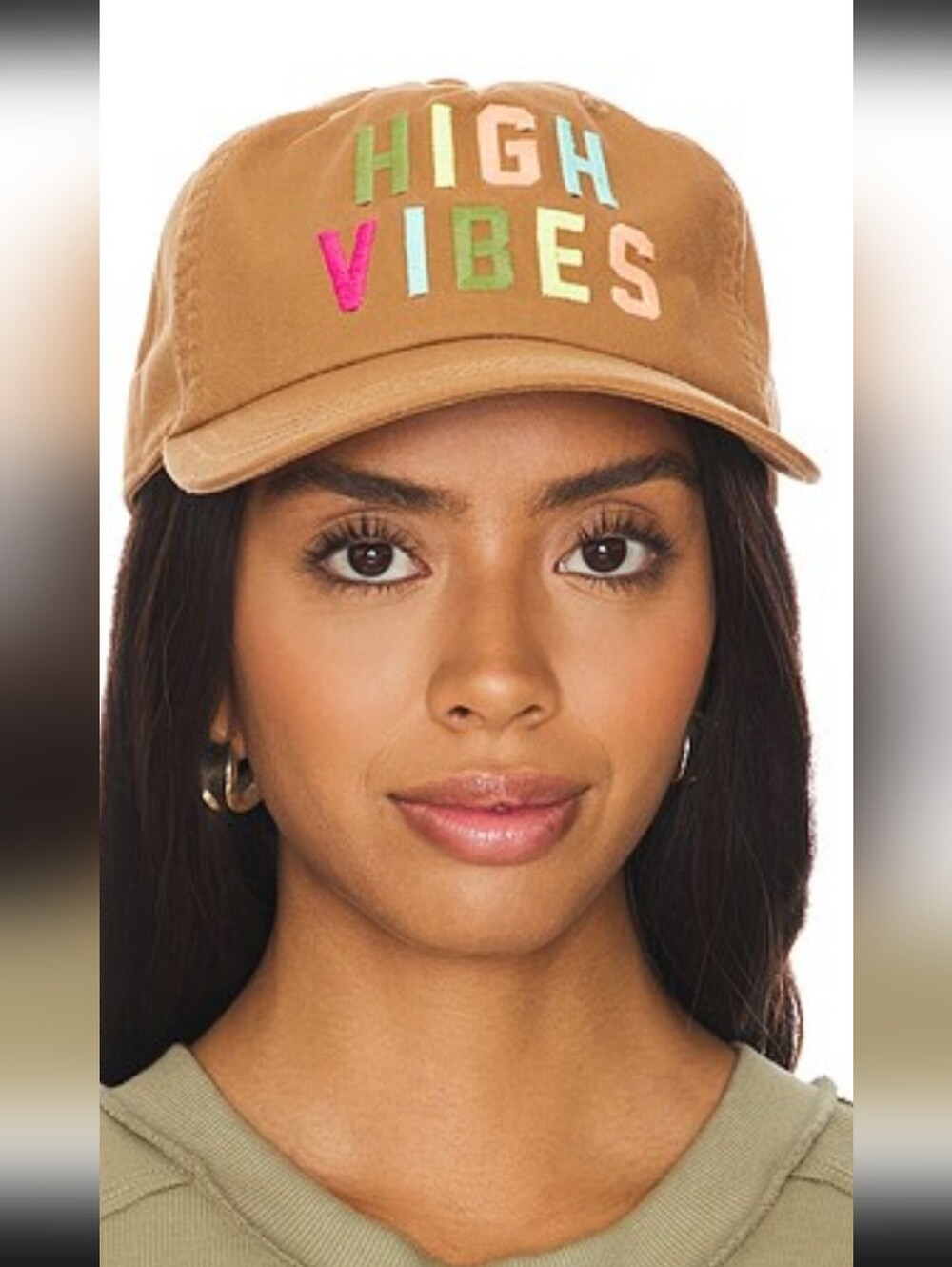 Spiritual Gangster Tan 'HIGH VIBES' Embroidered Cap